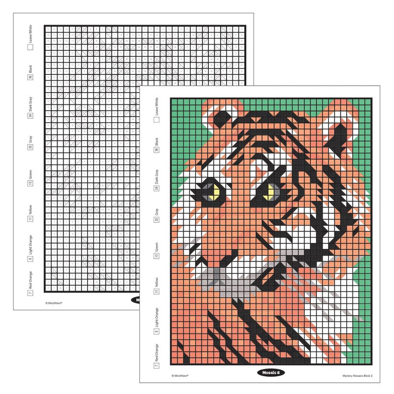 MindWare Color by Number Mystery Mosaics: (Book 2), Multi Color - Image 2